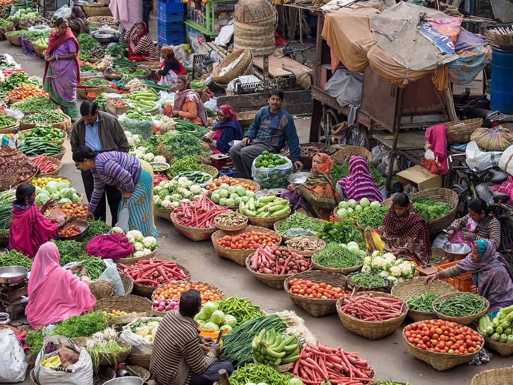Delhi vegetable market